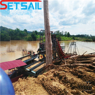 Dredger pour l'exploitation minière de l'or et des diamants avec une capacité de 0,035 m3-1,2 m3