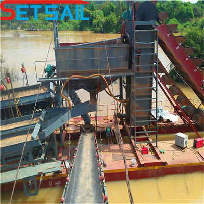 Dredger pour l'exploitation minière de l'or et des diamants avec une capacité de 0,035 m3-1,2 m3