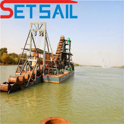 4kw X 3-10kw X3 Dredger minier à bouteille en chaîne multifonctionnel pour le sable et l'or des rivières