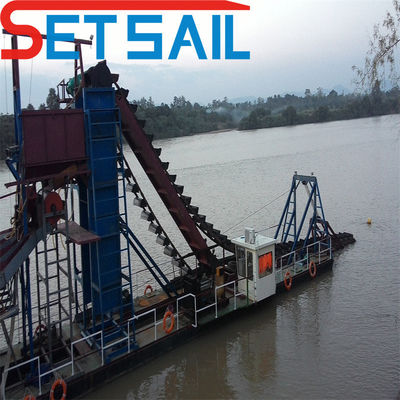 4kw X 3-10kw X3 Dredger minier à bouteille en chaîne multifonctionnel pour le sable et l'or des rivières
