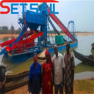 4kw X 3-10kw X3 Dredger minier à bouteille en chaîne multifonctionnel pour le sable et l'or des rivières
