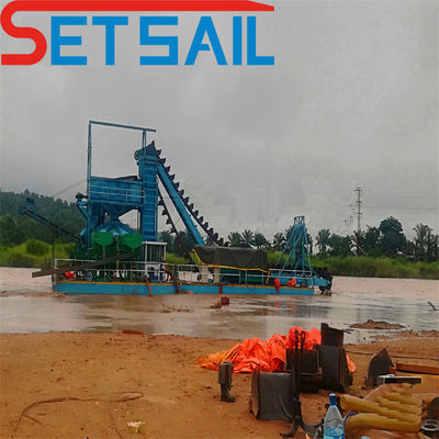 4kw X 3-10kw X3 Dredger minier à bouteille en chaîne multifonctionnel pour le sable et l'or des rivières