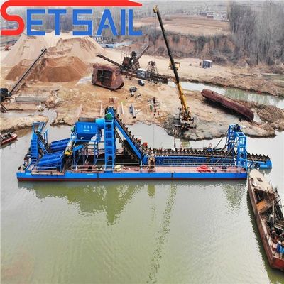 7.5kw-100kw puissance du moteur de levage chaîne de seau de haute capacité Dredger d'or et de diamant