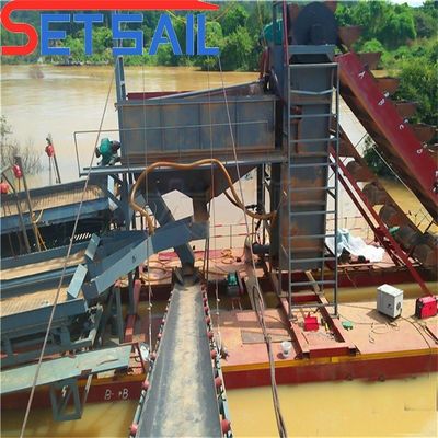 24-38m Longueur totale du lac Dredger minier pour l'extraction de sable de rivière
