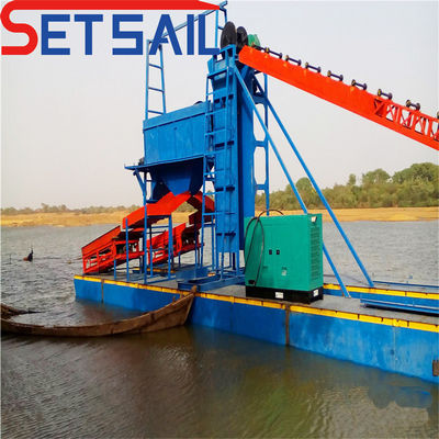 Chain Bucket River Gold and Lake Diamond Mining Dredger Monnaie américaine 60m3-300m3 Capacité