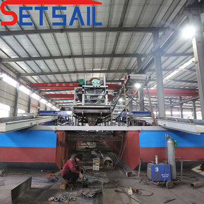 Dredger à chaîne multicolore à seau d'or pour paquets fluviaux Poids brut 90000.000kg