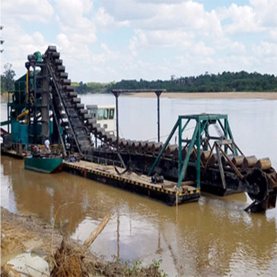 Dredgeur d'or à chaîne de seau de haute capacité QHCBD-5 avec équipement de jigging au diamant