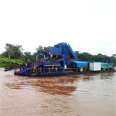 Dredgeur d'or à chaîne de seau de haute capacité QHCBD-5 avec équipement de jigging au diamant