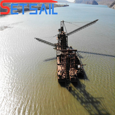 Dredger à chaîne de godet en acier au carbone personnalisé avec écran à trommel