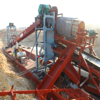 Vibration Chut Chain Bucket River Mining Dredger pour le dragage de l'or Profondeur de dragage de 2 à 30 m