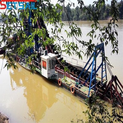 50-300m3 Durable Hull Chain Bucket River Mining Dredger pour le lac d'or en couleur multi