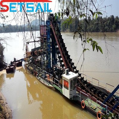 Set Sail 100m3/H Bucket Chain Gold Dredger pour la sélection et la mise en panne de l'or à un prix abordable