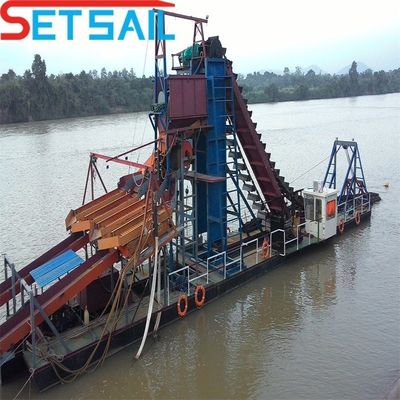 Set Sail 100m3/H Bucket Chain Gold Dredger pour la sélection et la mise en panne de l'or à un prix abordable