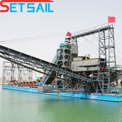 Set Sail 100m3/H Bucket Chain Gold Dredger pour la sélection et la mise en panne de l'or à un prix abordable