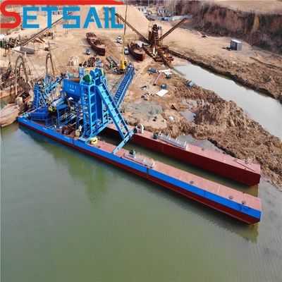 14L-39L Consommation totale de carburant dragueuse à sable et boue à seau avec machine à diamant en or
