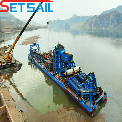14L-39L Consommation totale de carburant dragueuse à sable et boue à seau avec machine à diamant en or