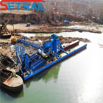 14L-39L Consommation totale de carburant dragueuse à sable et boue à seau avec machine à diamant en or
