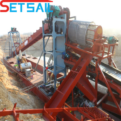 95kw-260kw Total Power Chain Bucket Sand Mining Gold Dredger pour le creusement des rivières et des lacs