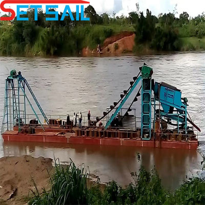 95kw-260kw Total Power Chain Bucket Sand Mining Gold Dredger pour le creusement des rivières et des lacs