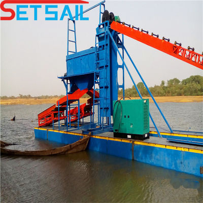 95kw-260kw Total Power Chain Bucket Sand Mining Gold Dredger pour le creusement des rivières et des lacs