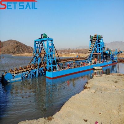 150 mètres cubes à l'heure Dredger minier à chaîne de godet pour la production en volume d'or