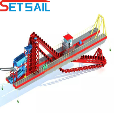 Dredge de sable d'or avec 128 PCS-176 PCS quantité de chaîne