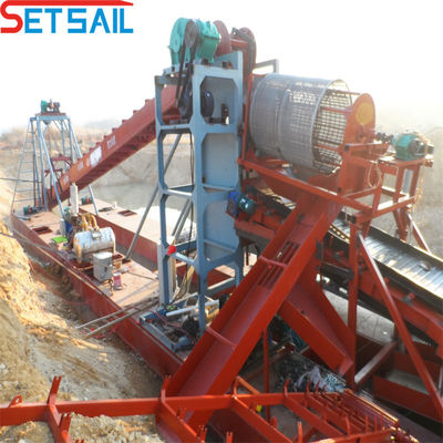 60m3-500m3 Capacité moteur diesel Power Chain Bucket Diamond Dredger pour l'or de la rivière