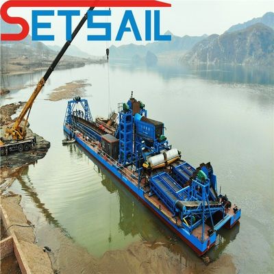 Puissance de dragage 37kw-150kw River Bucket Diamond and Gold Dredger avec équipement de dragage