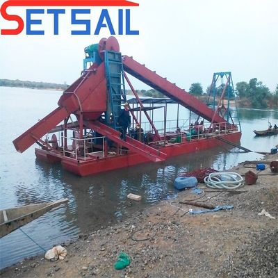 Dragueuse minière à chaîne de seau automatique pour le lac d'or avec une capacité de 60 m3 à 500 m3