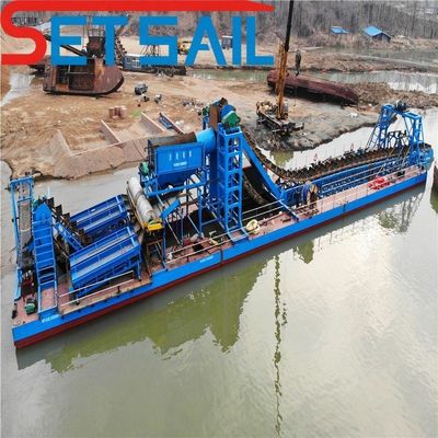 Chain Bucket River Gold Diamond Dredger pour l'extraction de l'étain dans les lacs remboursement de 30 jours