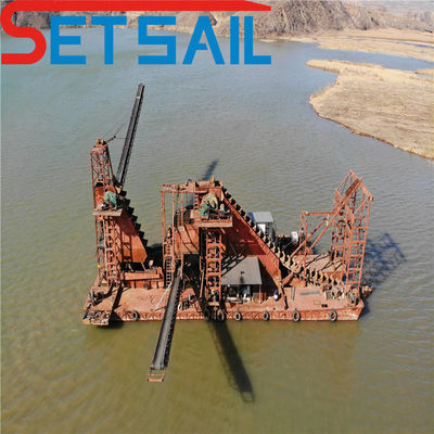 Chain Bucket River Gold Diamond Dredger pour l'extraction de l'étain dans les lacs remboursement de 30 jours
