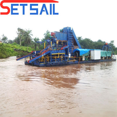 Transports Par voie maritime Chaîne de fret Bouteille de sable de rivière dragueuse d'or pour machines à diamants