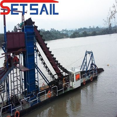 128-176PCS Chain Bucket Lake Sand Gold Dredger avec parachute d'agitation au diamant à un prix abordable