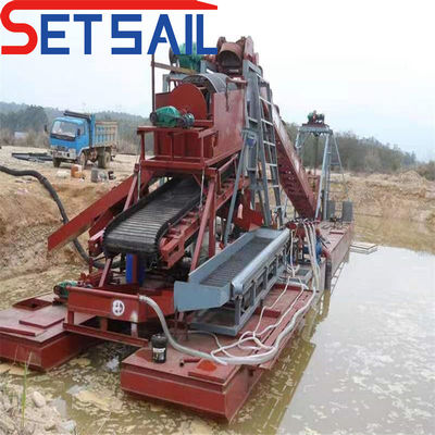 Réservoir de la chaîne Bucke Sand Diamond Dredge Machinery pour la pierre de rivière Certifié ISO CE