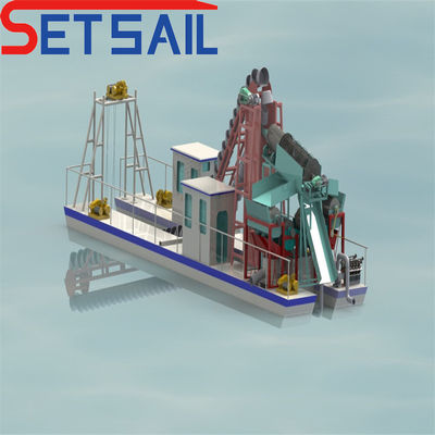 Réservoir de la chaîne Bucke Sand Diamond Dredge Machinery pour la pierre de rivière Certifié ISO CE