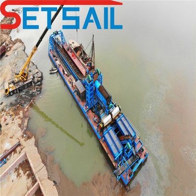 60m3-500m3 Capacité personnalisée Dredger à chaîne à seau de sable à or avec écran à tambour