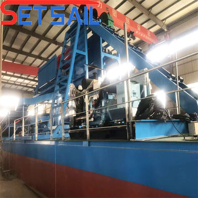 États-Unis Cyclone de fonte de fer type Cyclone Chain Bucket River Gold Dredger avec centrifugeuse diamantée