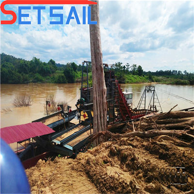 128-176PCS Chian quantité chaîne seau de sable de rivière vaisseau d'or avec machines de concassage