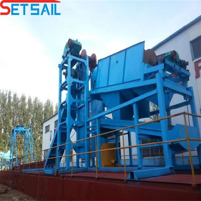 Dredge de diamants à chaîne certifiée ISO et CE avec chute d'agitation d'or Convient