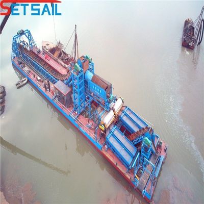 1.0m-2m Dredger à chaîne haute à godet d'or pour des opérations minières fluides dans les eaux peu profondes