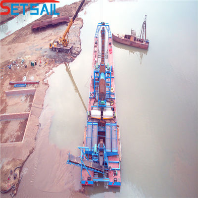 1.0m-2m Dredger à chaîne haute à godet d'or pour des opérations minières fluides dans les eaux peu profondes