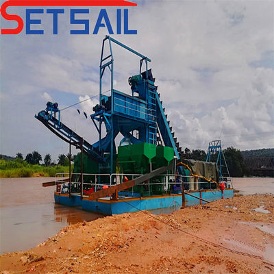 Chain Bucket River Machines minières d'or et de diamants avec 172 PCS-200 PCS Chain quantité
