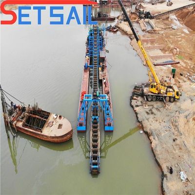 Chaîne de fret maritime Bucket River Gold Diamond Machinery avec et Puissance totale 95kw-260kw