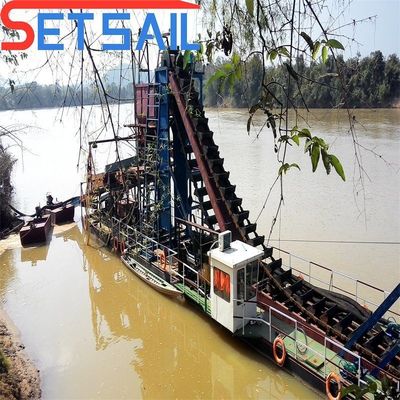 Chaîne de fret maritime Bucket River Gold Diamond Machinery avec et Puissance totale 95kw-260kw