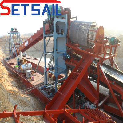 60m3-300m3 Capacité bouteille de chaîne équipement minier d'or et de diamants avec jigging