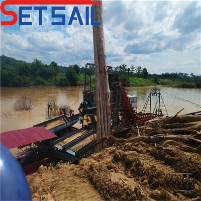 60m3-300m3 Capacité bouteille de chaîne équipement minier d'or et de diamants avec jigging