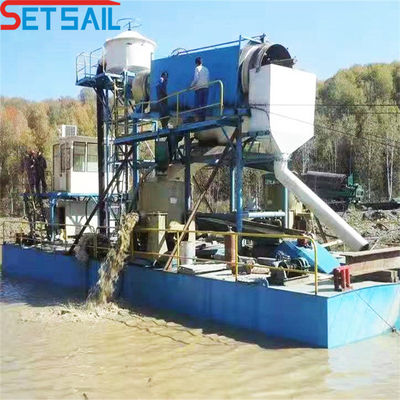 5.5kw-20kw Durm Screen Power Reservoir Chain Bucket Mining Dredger pour le lac Gold