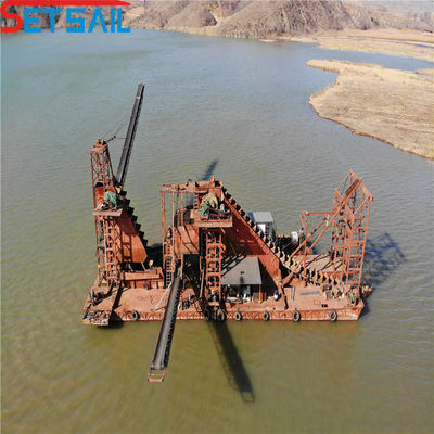 5.5kw-20kw Durm Screen Power Reservoir Chain Bucket Mining Dredger pour le lac Gold