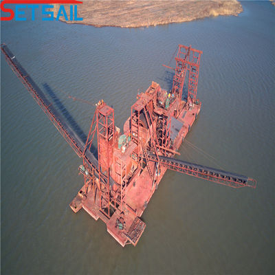 5.5kw-20kw Durm Screen Power Reservoir Chain Bucket Mining Dredger pour le lac Gold
