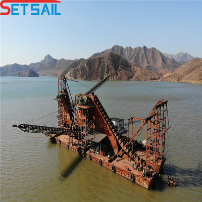 5.5kw-20kw Durm Screen Power Reservoir Chain Bucket Mining Dredger pour le lac Gold